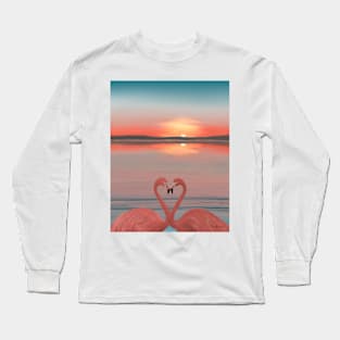 Flamingos in Love Long Sleeve T-Shirt